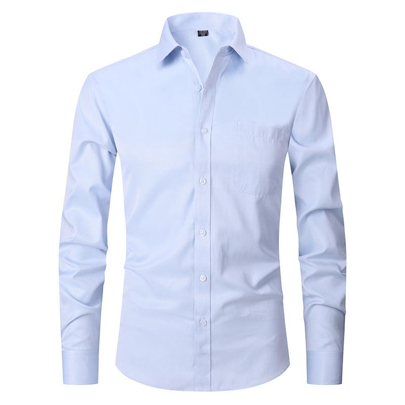 Мужская повседневная рубашка большого размера с длинным рукавом