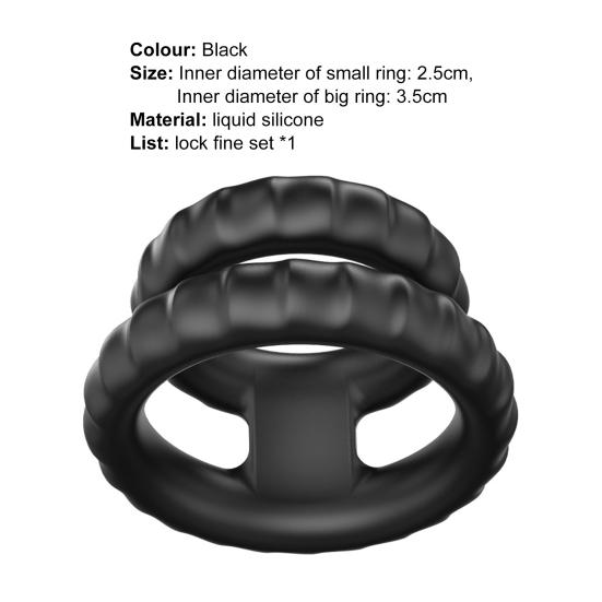 Durable Penis Ring Comfortable To Wear Skin-friendly Portable Dildo Foreskin Delay Double Ring for Bathroom