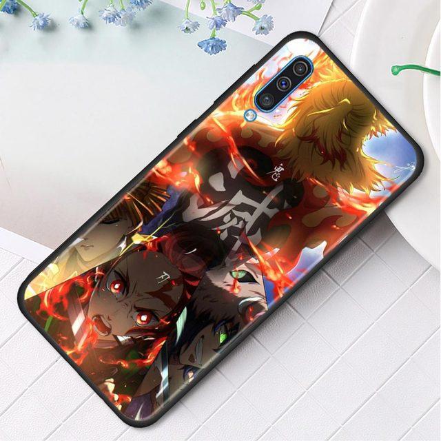 Силиконовый чехол для Samsung Galaxy A50 A70 A10 A20e A30 A40 A20s A10s A10e A80 A90 A60 A30s, чехол в виде ракушки, Demon Slayer Kimetsu, аниме