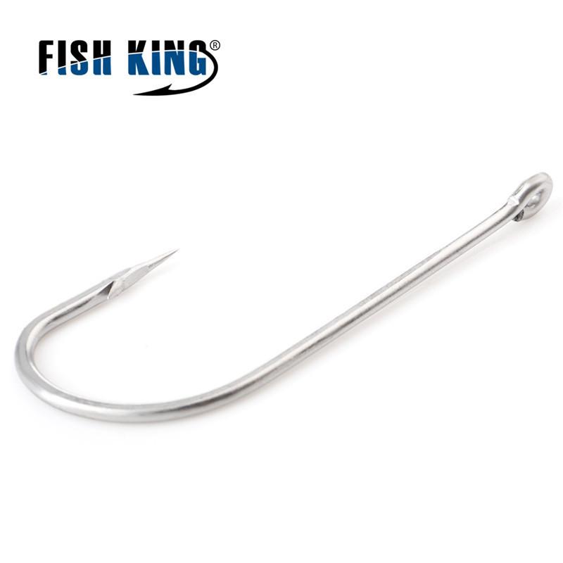 FISH KING 401SS Крючок с колючкой из нержавеющей стали 6/0#-1/0# 25шт/упак. 1#-8# 50шт/упак. Для ловли карпа на отсадку