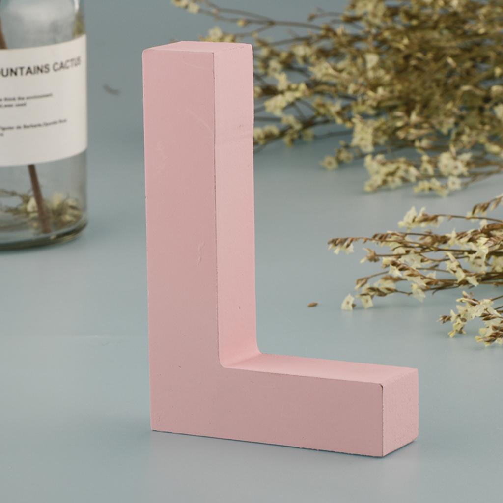 Деревянные Розовые 26 Букв Алфавита Маркизные Буквы Настенная Подвесная Табличка на Дверь от А до Я для Детской Комнаты, Декорации для Детской