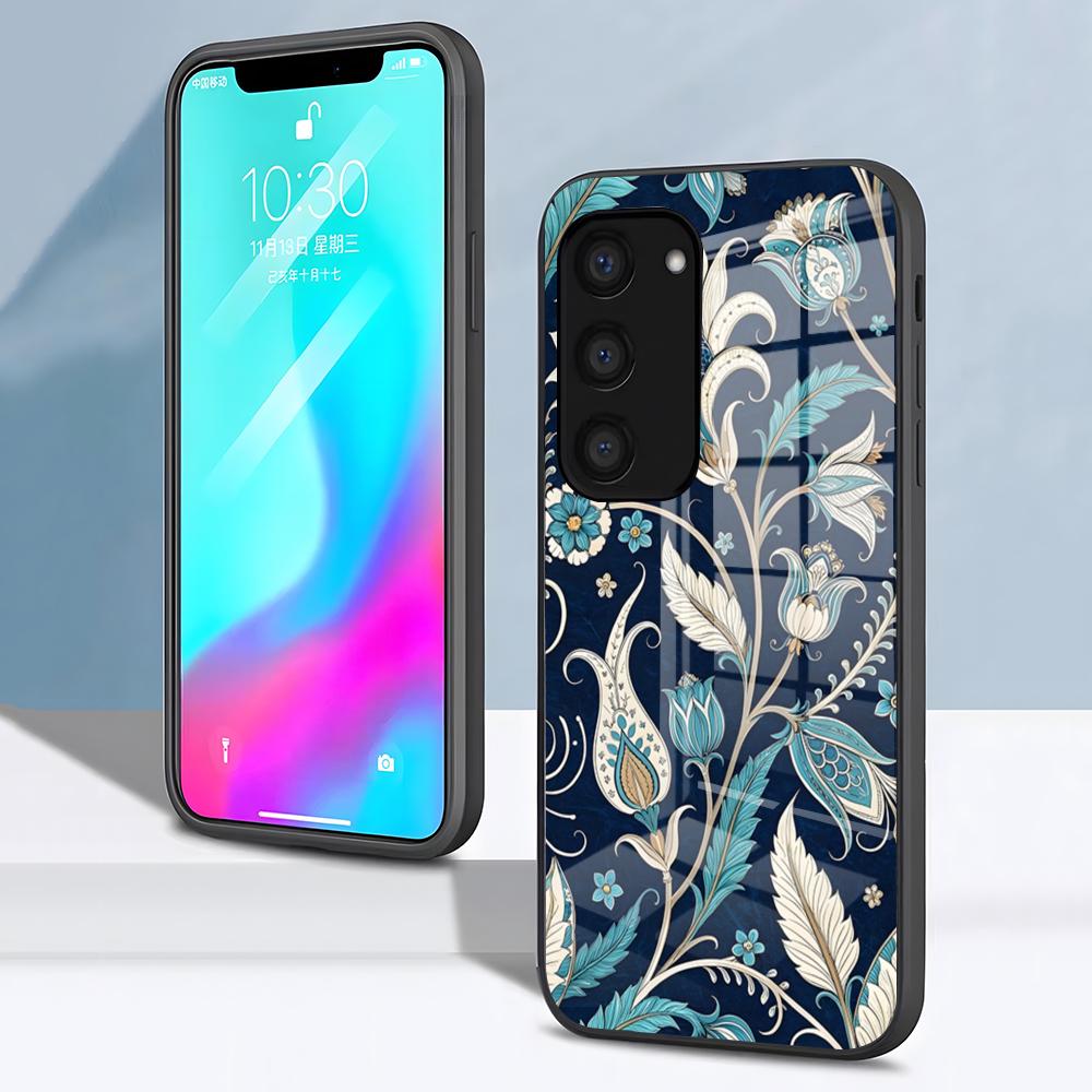 Чехол для телефона William Morris Thief Design для Samsung S26 S25 S24 FE S23 S22 S21 Plus S20 Ultra Note20Ultra Черное стеклянное покрытие