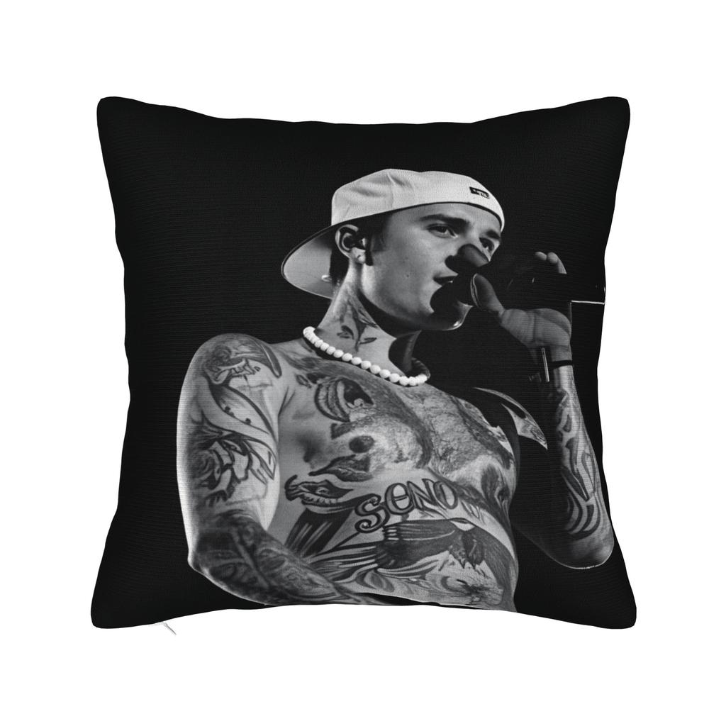 J-Justins B-Bieber Pillow Case Soft Pillow Cover Kawaii Cushion Cover For Chair Sofa Home Decor