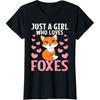 Just A Girl Who Loves Foxes Cute Fox Lover Kawaii Girls Kids T-Shirt