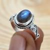 Labradorite 925 Sterling Silver  Ring, Oval Gemstone Handamde Ring Jewelry
