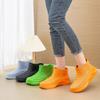 Foam Rain Shoes Men's Adult Fashion Short Rain Boots Non-slip Water Shoes Velvet Cotton Kitchen Short Rubber Shoes Fashion Women