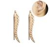 Women Leaf Shape Ear Cuff Clip Earrings Piercing Party Jewelry Gift