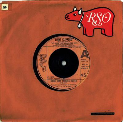 7-дюймовая пластинка LINDA CLIFFORD - Bridge Over Troubled Water RSO30 RSO, Curtom Rec 1979 UK Soul/Funk Б/у