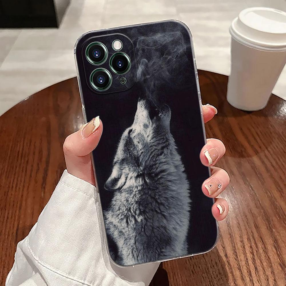 The Wolf Lion Cat Transparent Case For Apple iPhone 17 16 15 14 13 12 11 Pro Max Plus 16E 17Air 17Pro Phone Cover Silicone Funda