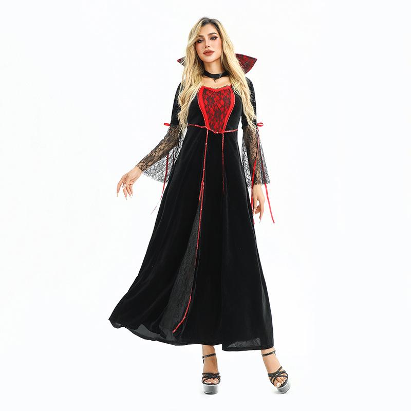 Halloween costume adult reaper cos robe witch costume witch nightclub queen dark goth dress
