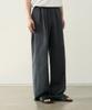 ROTEMBER Linen One-Pleat Wide Elastic Waist Pants [ 4 Colors ]