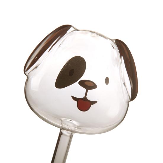 1 Pair Decorative Bulb Unique Glass Shape Time Saver Watering Dog Pattern Plant