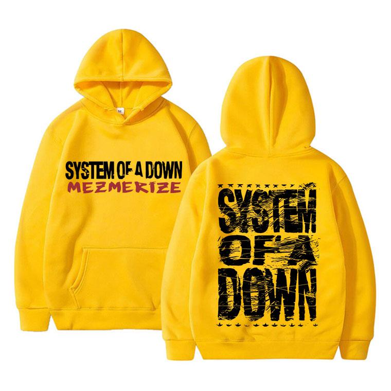 Men Women Alternative Metal Music Sweatshirt Men's Gothic Hoodies 90s Vintage Rock Band System Of A Down Mezmerize Print Hoodie