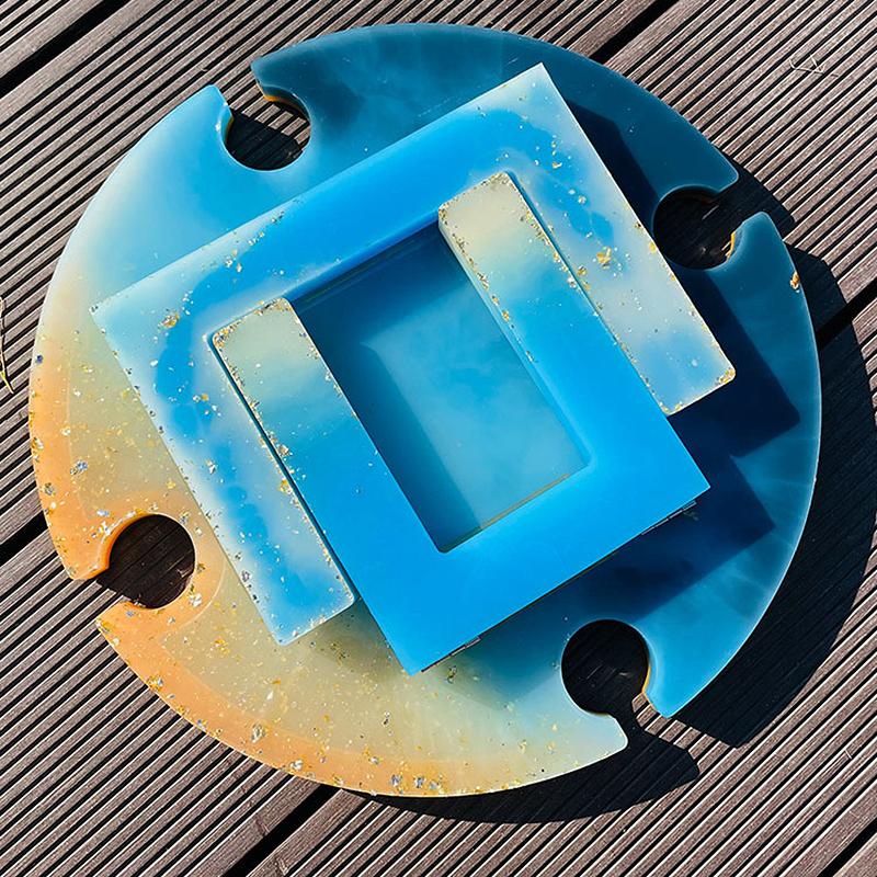 Складная силиконовая форма для винного стола, кристаллическая форма для литья из эпоксидной смолы, ремесло «сделай сам»