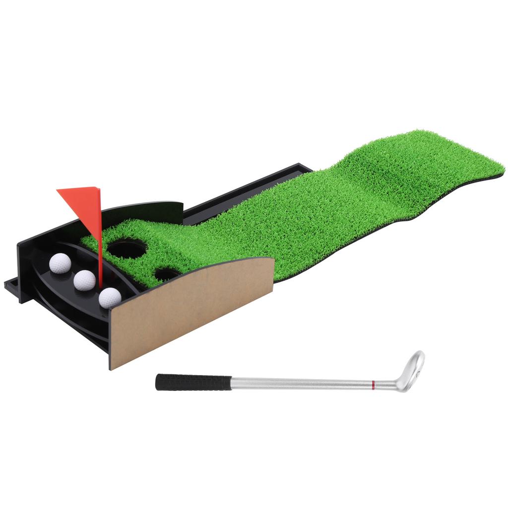 Настольный комплект для гольфа, портативный мини-подарочный тренировочный коврик для офиса с 1 паттером