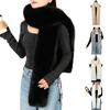 Imitation Rabbit Fur Scarf Solid Color Versatile Design Thickened Warm Scarf Cold Weather Fashion Accessories