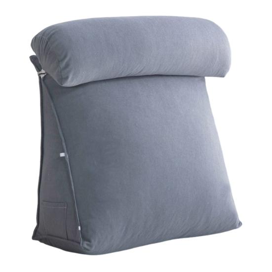 Wedge Pillow Supportive Headboard Pillow with Neck Cushion Back Leg And Knee Support Cushion for Sleeping Reading Acid Reflux