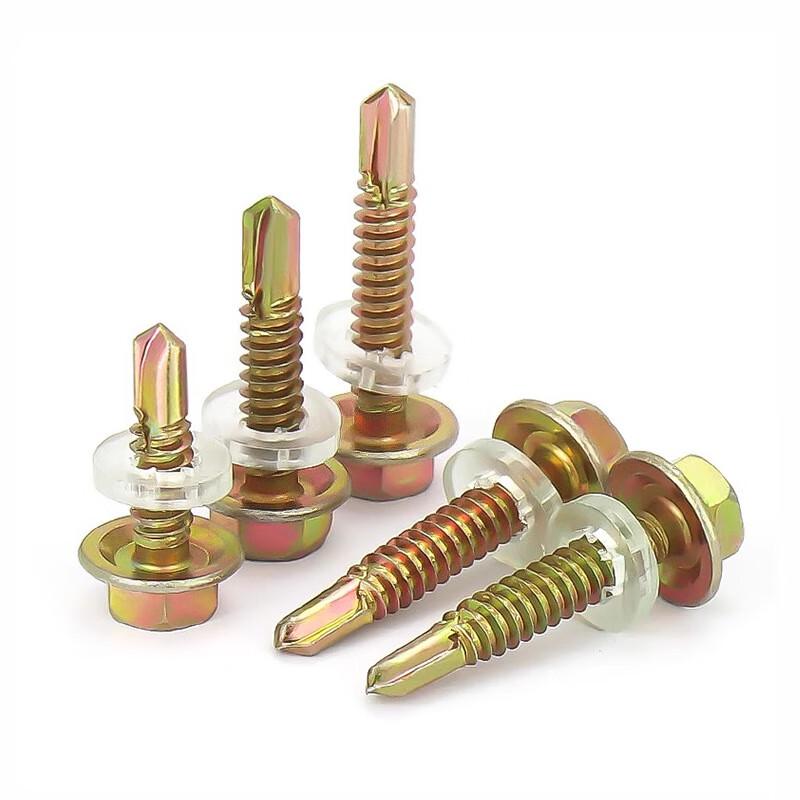 Самосверлящие винты Gu Xin с шестигранной головкой, оцинкованные, цветные