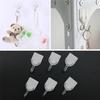 6Pcs Practical Bathroom Door Hooks Wall Hanger Hats Bag Key Adhesive Plastic Coat Hooks