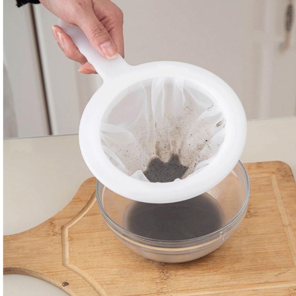 1 шт. многоразовый нейлоновый сверхтонкий дуршлаг, сито с ручкой для медового сока, чая, соевого молока, кофе, фильтр