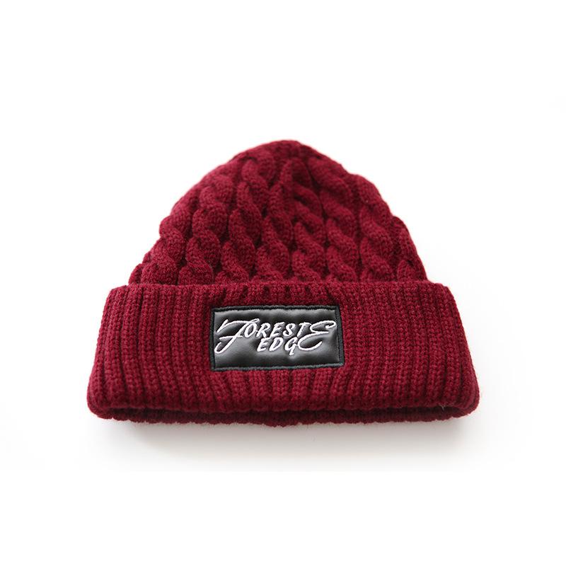 Зимняя мужская корейская шерстяная шапка, зимняя, полностью вязаная, с дынным принтом, теплая шапка с рукавами для головы и головы