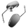 For XL 883 1200 2Pcs/Pair Motorcycle Modification Parts Black Silver Motorcycle Rearview Mirror Reflector Side Mirrors