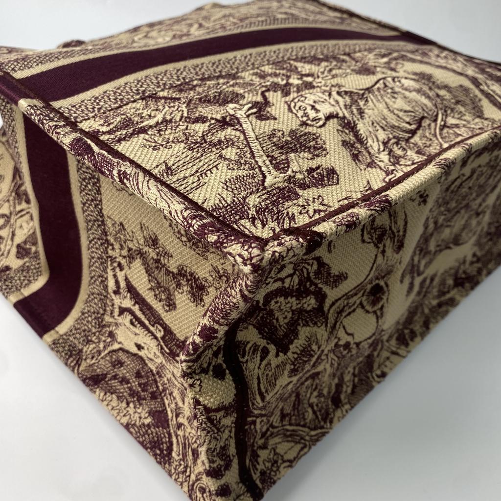 Подержанная сумка-тоут Christian Dior Bordeaux series/Красный чай холст Женская