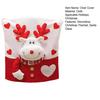 Christmas Chair Cover Snowman Santa Claus Deer Shape Christmas Themed Back Cover Restaurant Seating Decor