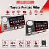 2DIN Android Автомобильная Радиомагнитола Car-Play, Toyota Pontiac Vibe 2002-2007, Мультимедийный Плеер Головное Устройство Стерео Навигация GPS BT WIFI, 2+32 ГБ