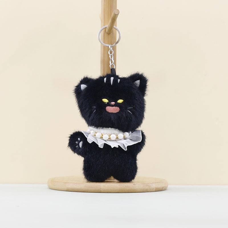 Sweet Cat Plush Keychain Figure With Pp Cotton Filling For Cat Enthusiasts