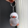 Cartoon Plush Helmet Duck Keychains for Car Key Handbag Pendant Key Chains Fashionable Keychain Cute Key Ring Small Gift