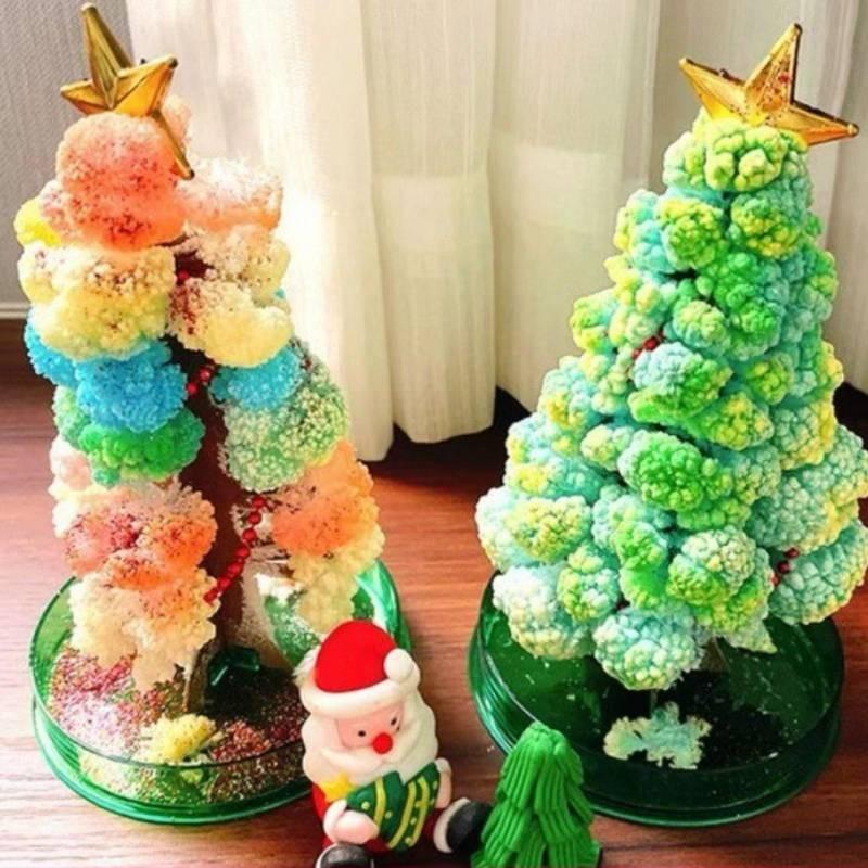 Причудливая 15-сантиметровая бумажная волшебная рождественская елка, красочный кристалл, растущая детская игрушка, подарок