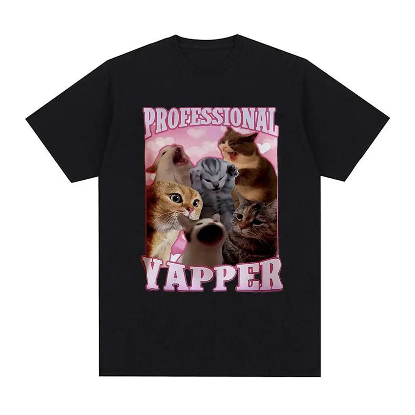 2025 Summer I Eat Ceunisext Cursed Cat Funny Meme For Unisex Fashion Casual Short Sleeve T Shirts Printed Tshirt