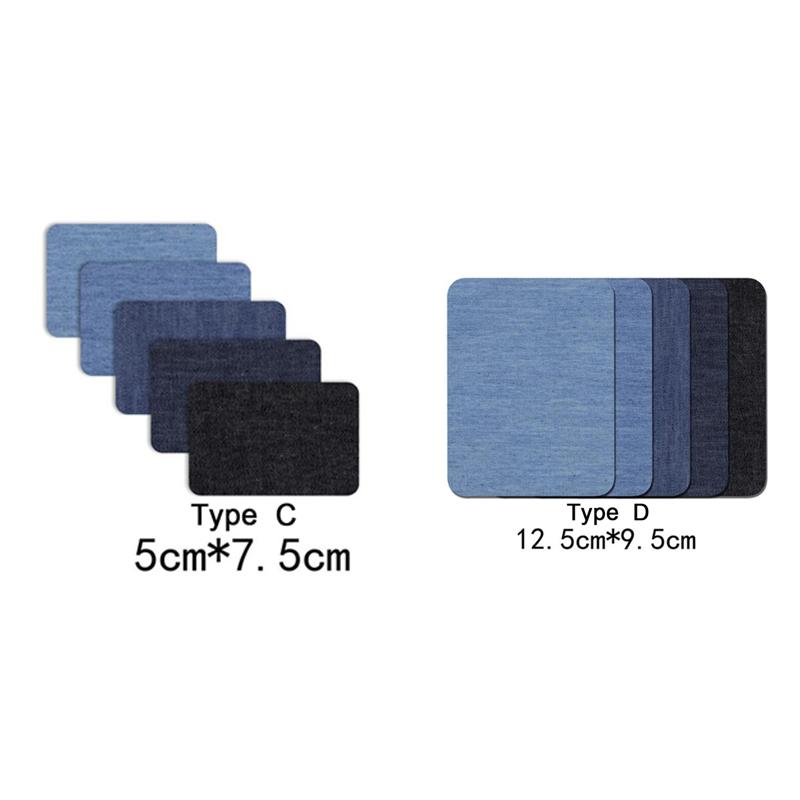 Denim Patches DIY Iron On Denim Elbow Patches Repair Pants For Jean Clothing Pants Badges Apparel Sewing Fabric NEW