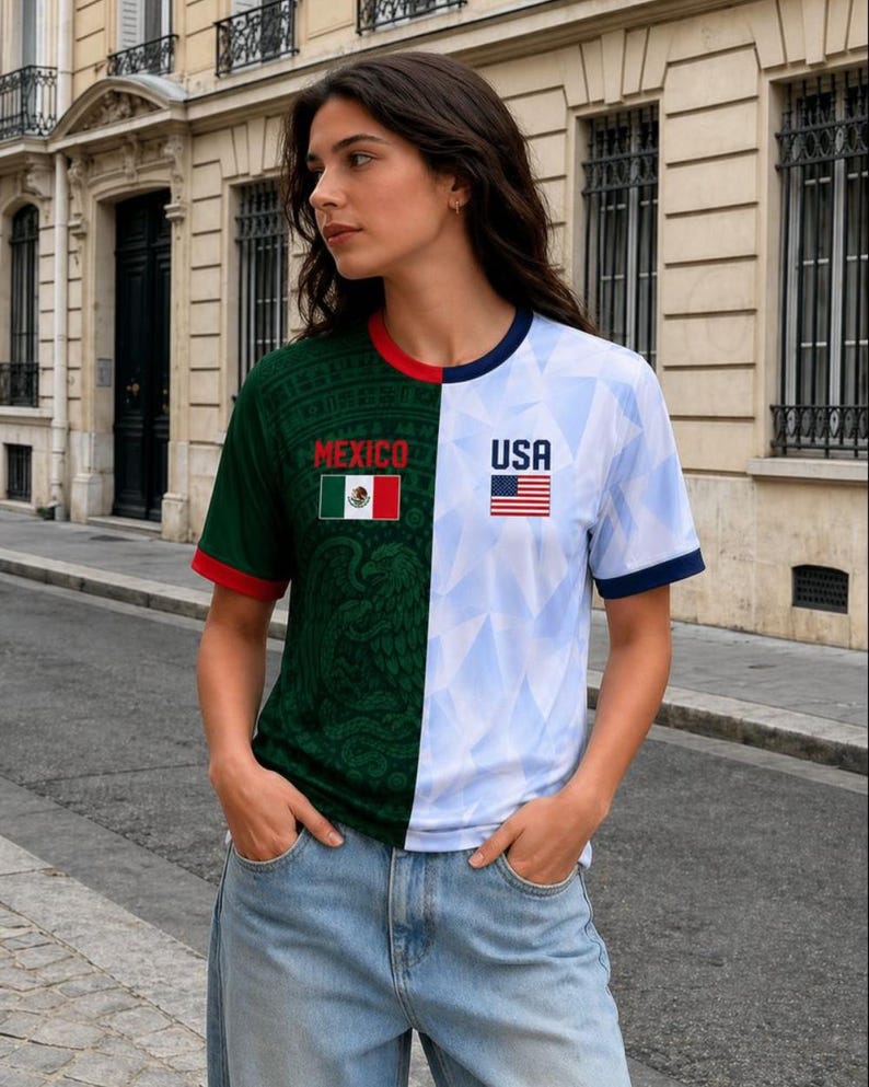 Unisex Brazil Morocco National Fan Soccer Uniforms New Quick-dry Short Sleeve Dual Country Flag Graphic Sports Family Kids Tees