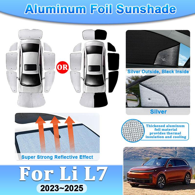 Car Sunshades For Li L7 Auto Accessories 2023 2024 2025 Lixiang L7 X03 Auto Side Window Shade Front Windshield Sun Visor Bodykit
