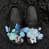 Симуляция, Бабочка, Голубой цветок, Цветок туфли, Аксессуары для пряжек туфель, Аксессуары для обуви своими руками, Украшения для обуви, Аксессуары для DIY