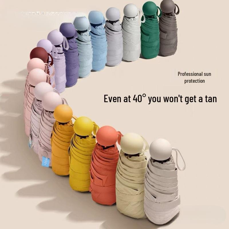 50% скидка на женский портативный солнцезащитный зонт - Защита от УФ-лучей, Ручное складывание, Зонт от дождя и солнца