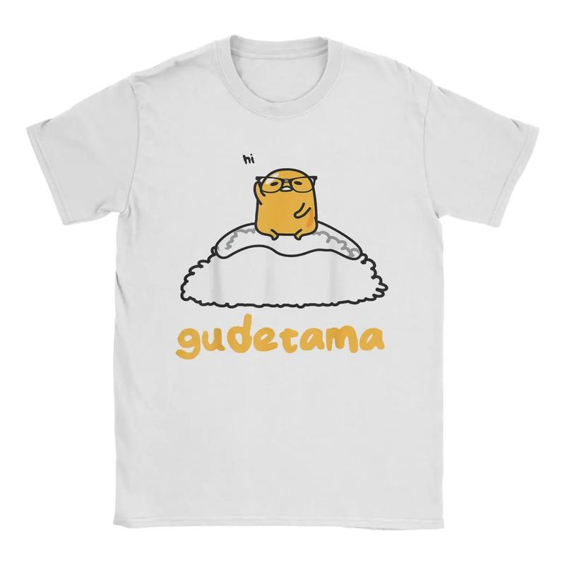 Camiseta Gudetama Nerd Glasses Camiseta De Algod?o Vintage R