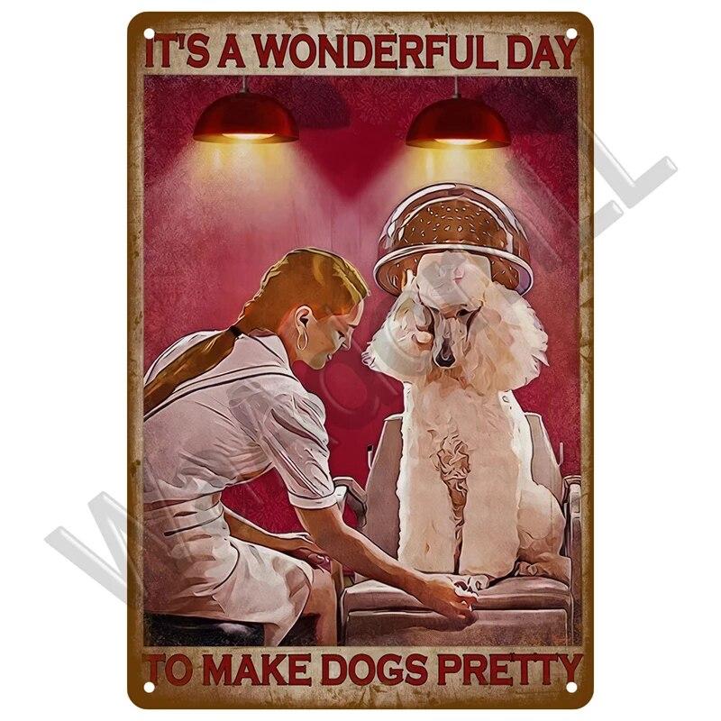 Металлический знак в стиле ретро, черный кот, постер, забавный оловянный знак с котом, винтажная табличка с изображением животного, домашний декор, настенное искусство, зоомагазин, садовая табличка для бара для собак