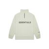 Fear of God Essentials Свитшот унисекс с молнией до середины, флисовый, с высокой горловиной, длинным рукавом, цвет шалфейно-зеленый, FW20, 0192250500213012