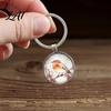 Backpack Decorative Accessory Highland Cow Keychain with Blessing Card Bird Stainless Steel Key Ring Ring Animal Theme Backpacks Handbags