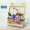 Creative Art Painting Flower World Block 3D Mural Building Blocks Unicorn Decoration Model Assembly Bricks Toys Children's Girls Mom Birthday Gifts