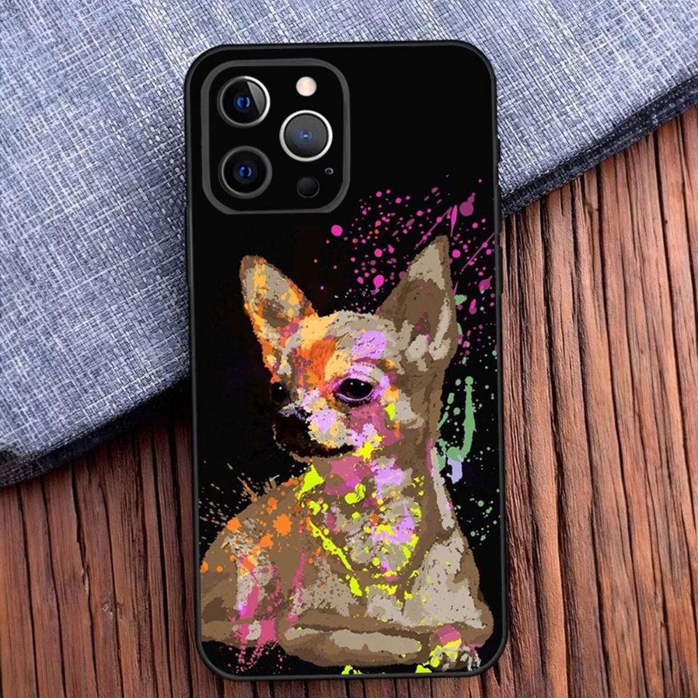 I Love My Chihuahua Dog Pug Phone Case For iPhone 16,15,14,13,12,11,Pro,X,XS,Max,XR,Plus,Mini Soft Black Cover
