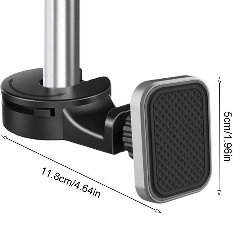 Держатель для телефона на подголовник, вращающийся на 360 градусов, магнитный крючок для автомобильной сумки с кронштейном для мобильного телефона, магнитный кронштейн для заднего сиденья автомобиля