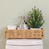 Large Capacity Imitation Water Hyacinth Basket for Closet Toilet Paper Storage Bin Sundries for Entryway