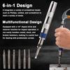 6in1 Screwdriver Set 14-inch Impact Drive Rusted Stuck Broken Fasteners Remover with Complete