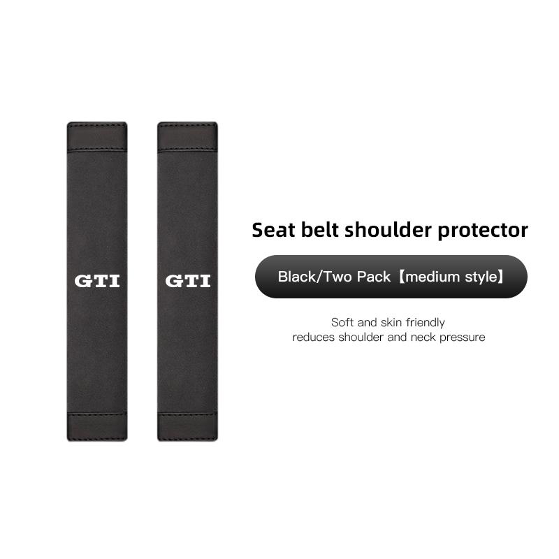 2PCS Car Seat Belt Pad Cover Suede Soft Car Shoulder Pad for Volkswagen VW GTI Touran ID3 T-Cross Golf T5 Atlas Polo Jetta T-ROC zh7