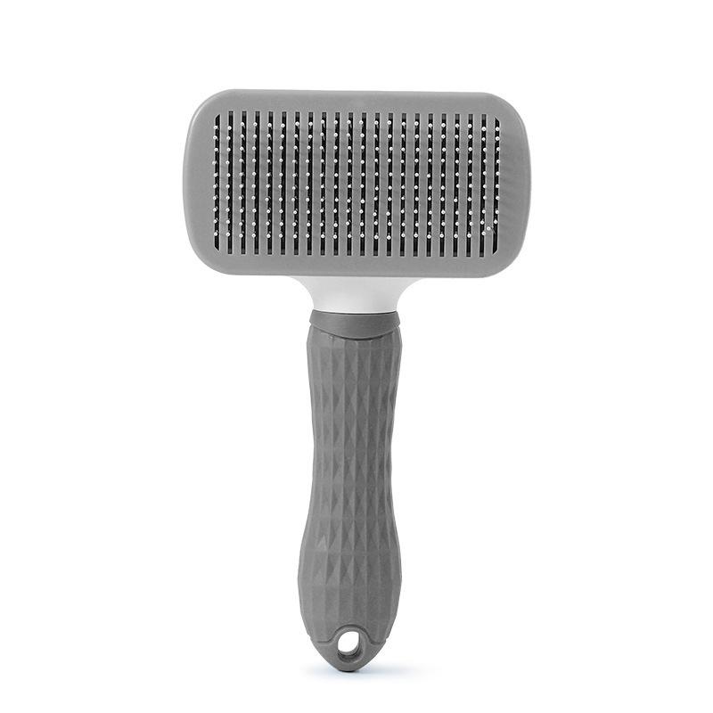 Pet Comb Cleaning Supplies Brush One-click Hair Removal Beauty Dog Comb Stainless Steel Hair Removal Self-cleaning Hair Removal Comb