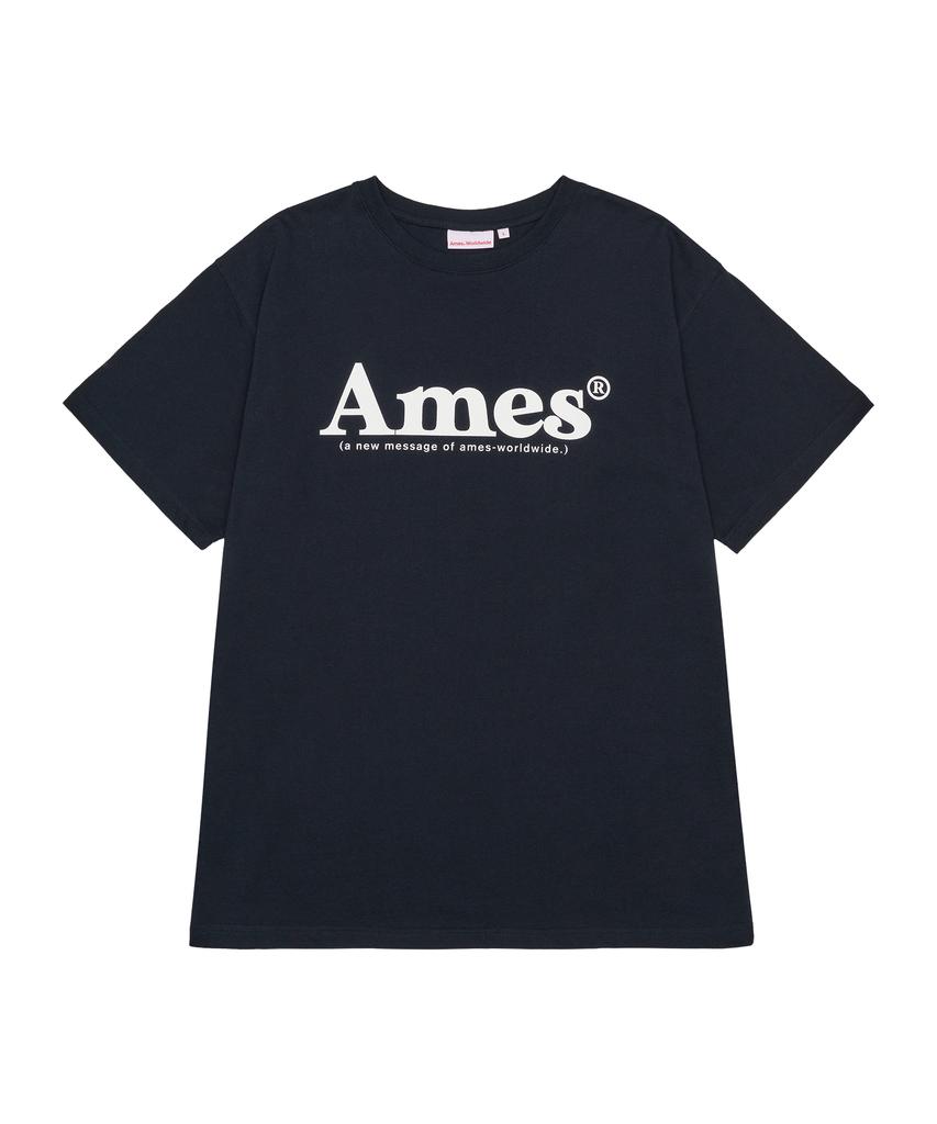 AMES-WORLDWIDE Basic Logo Tee Navy(White)